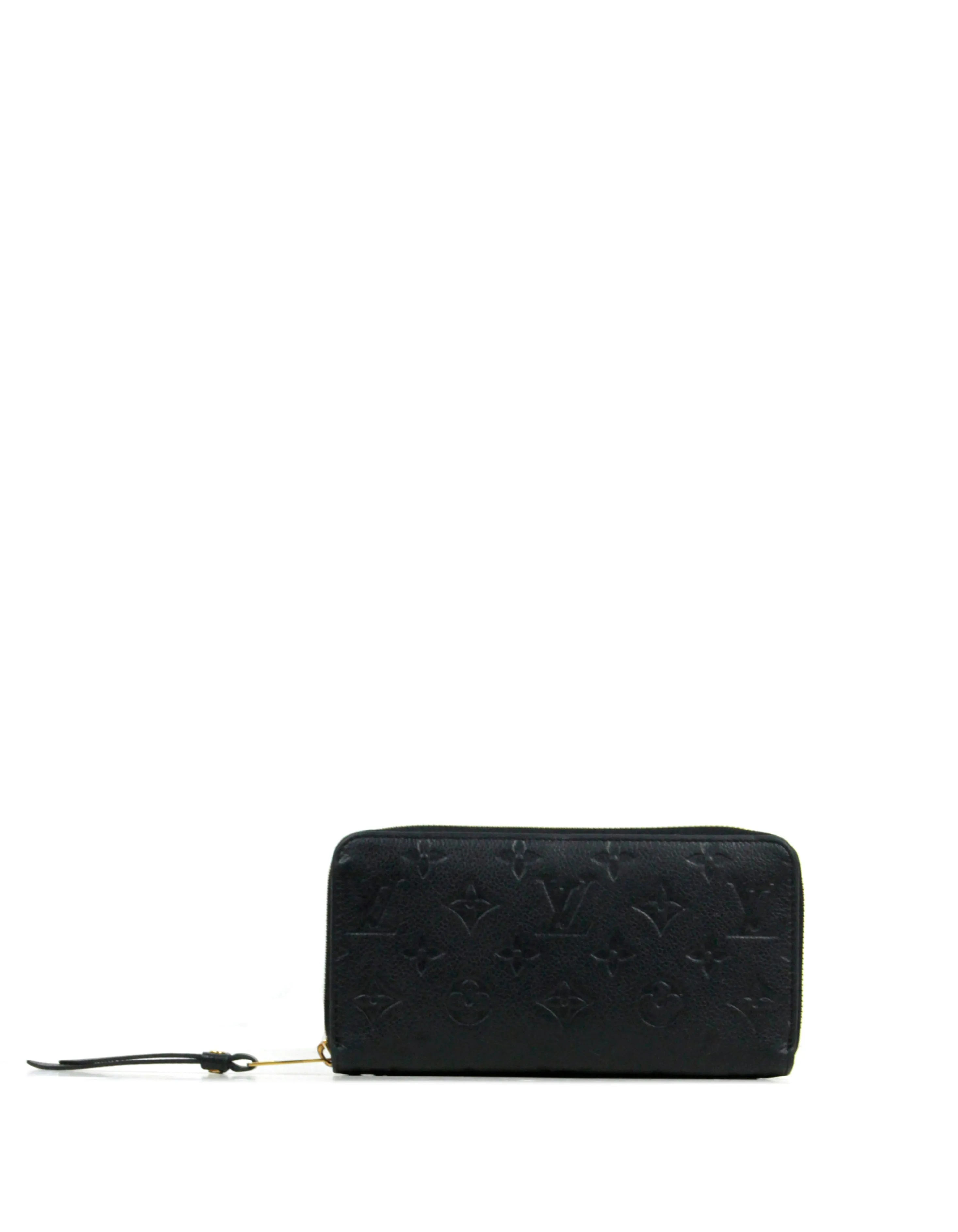 Louis Vuitton Noir Black Monogram Empreinte Zippy Wallet