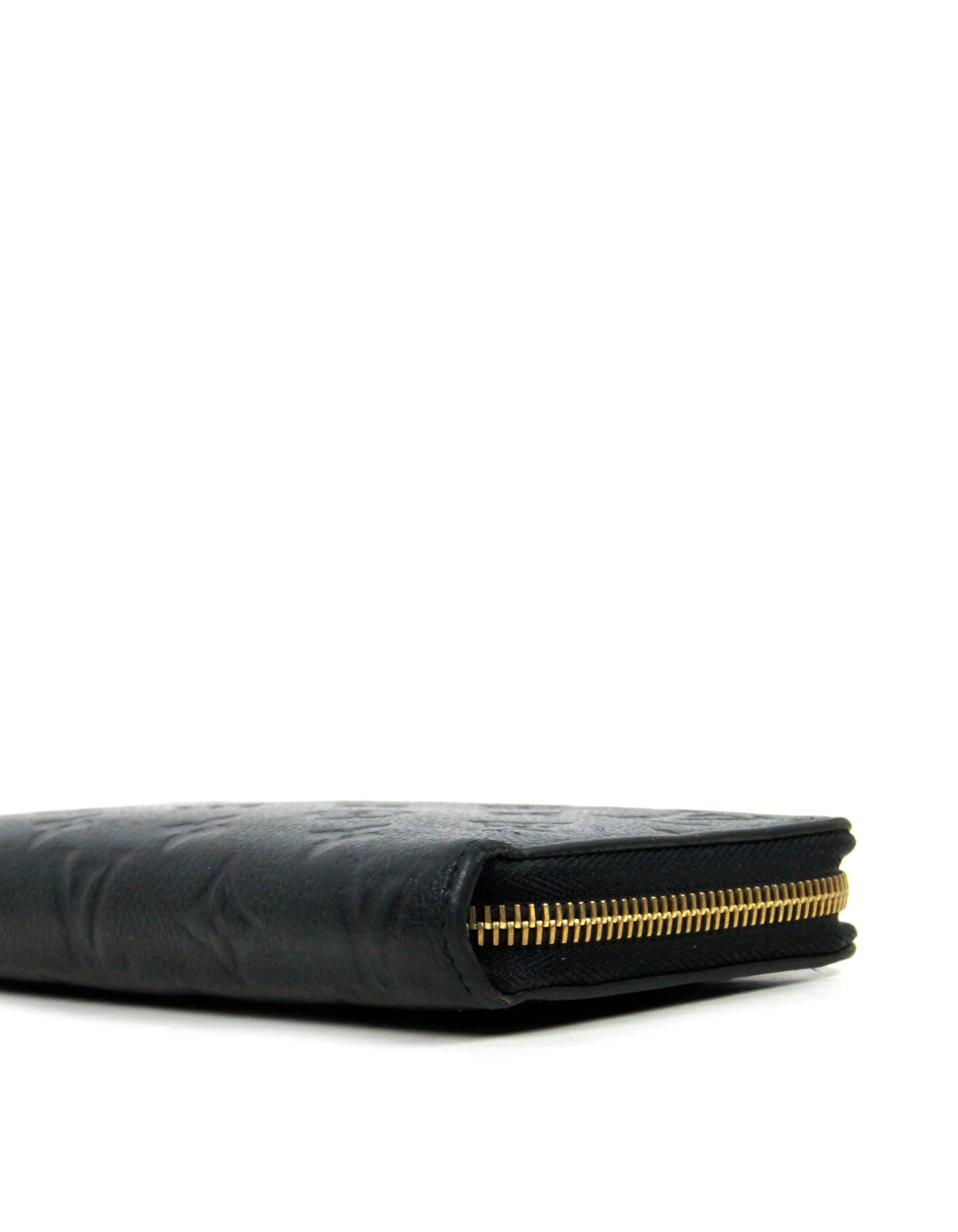 Louis Vuitton Noir Black Monogram Empreinte Zippy Wallet