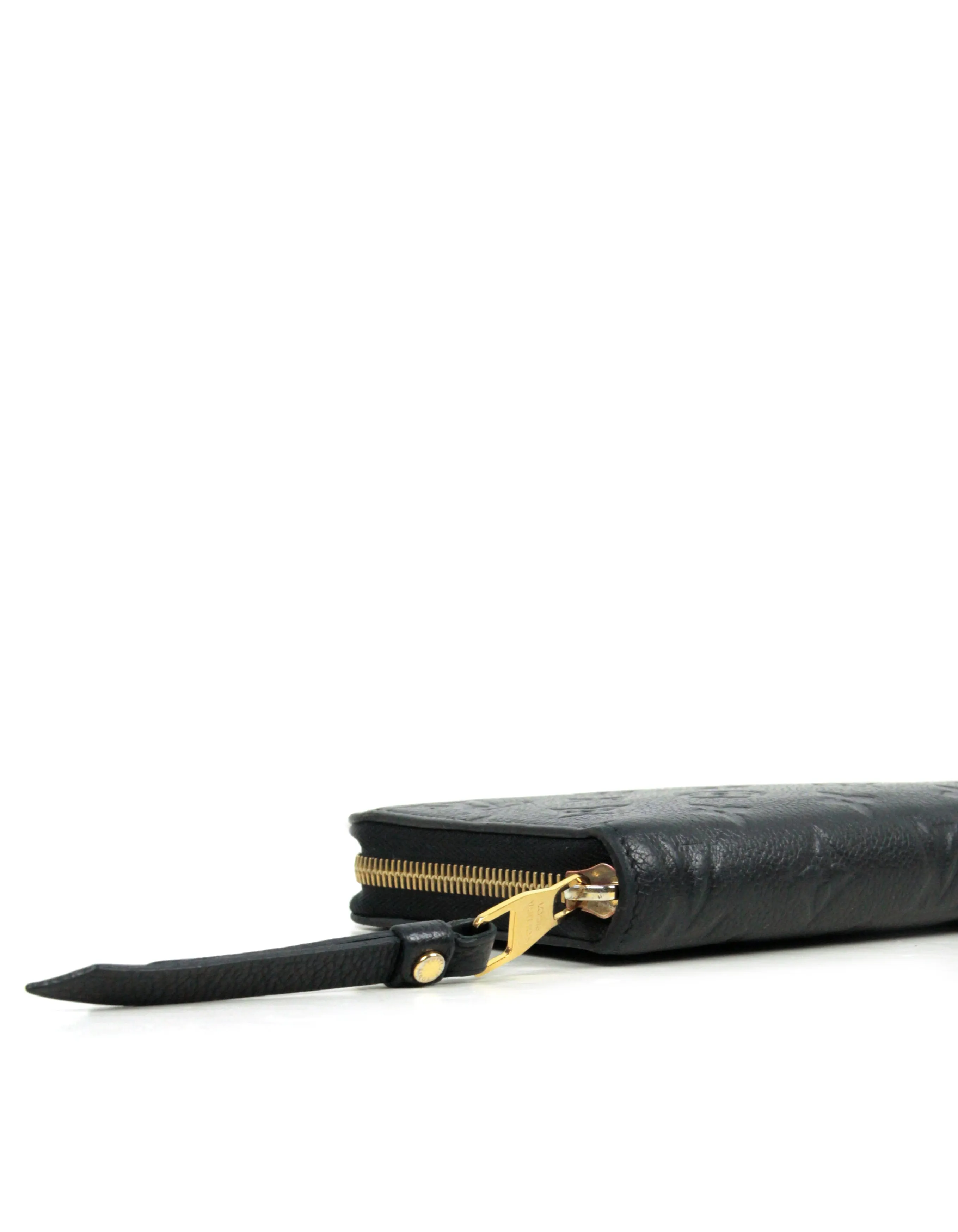 Louis Vuitton Noir Black Monogram Empreinte Zippy Wallet