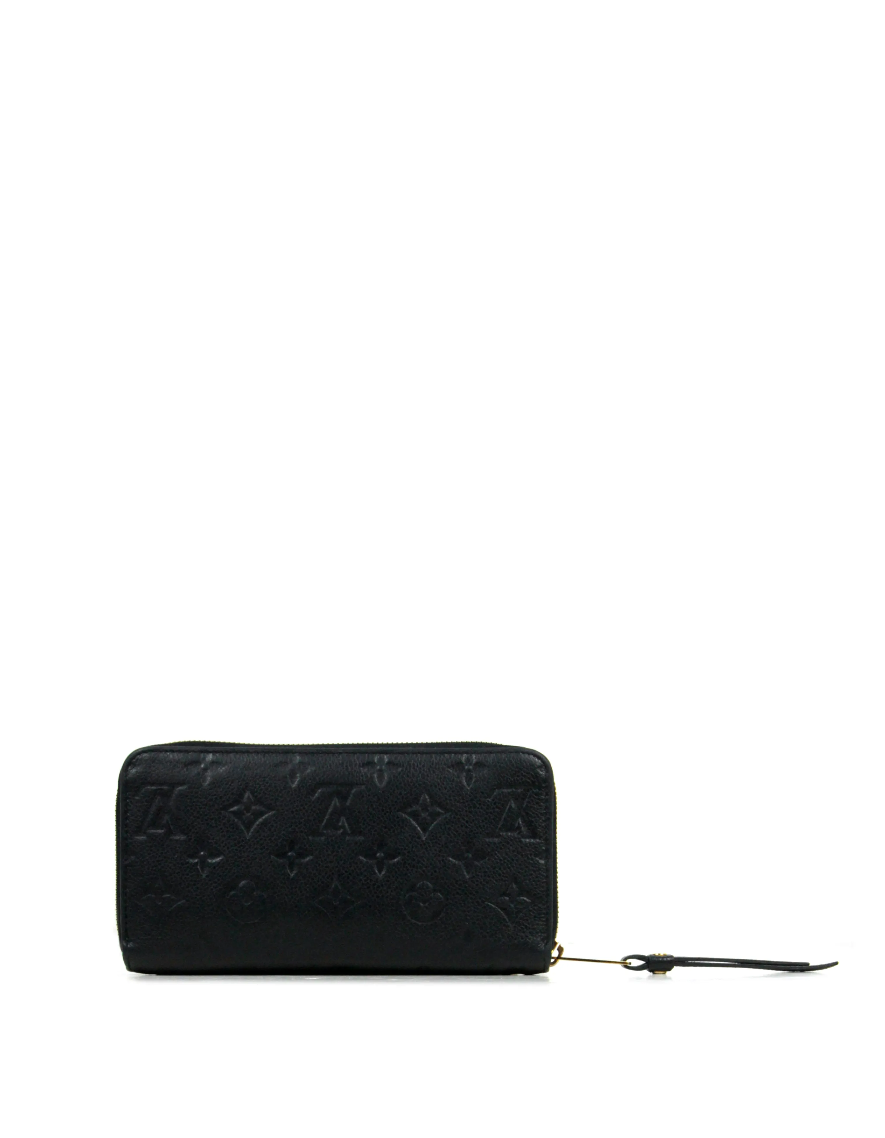 Louis Vuitton Noir Black Monogram Empreinte Zippy Wallet
