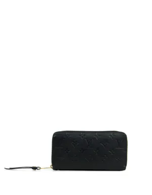 Louis Vuitton Noir Black Monogram Empreinte Zippy Wallet