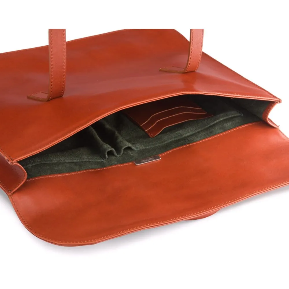 Luxury Leather Music Bag - Havana Tan
