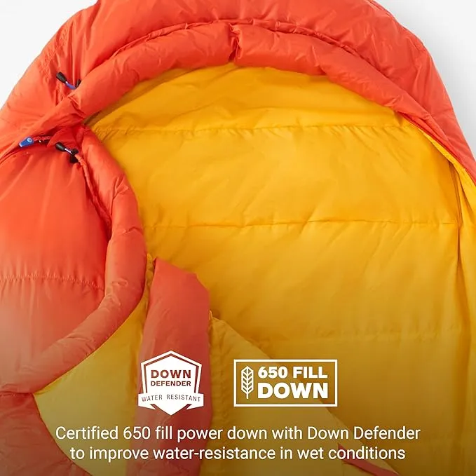 MARMOT Men's Always Summer 40° Sleeping Bag, 650 Fill Down for Camping & Backpacking
