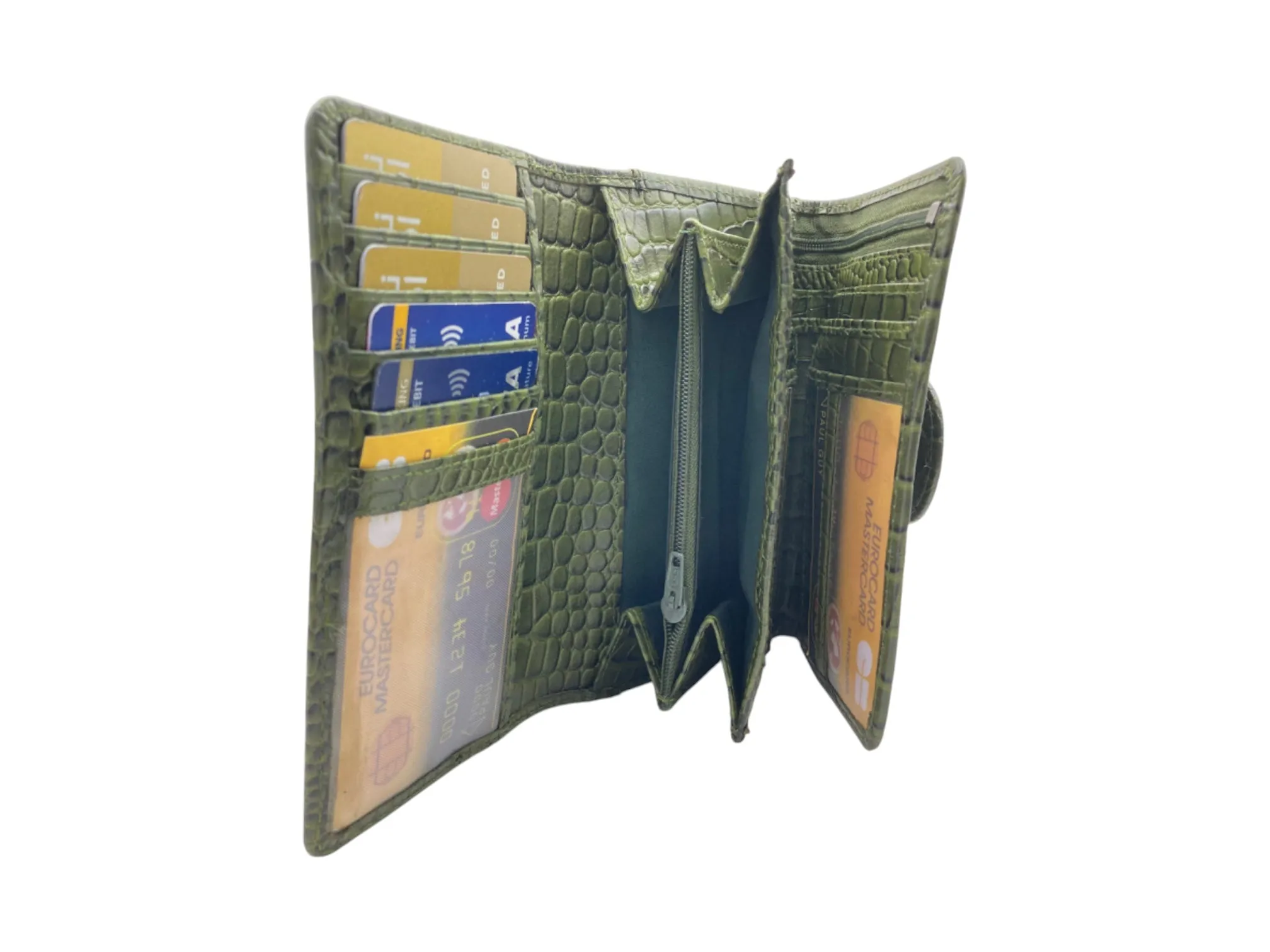 Medium Size Ladies Wallet, Maximum Cards & Coins Trifold Wallet # 1077