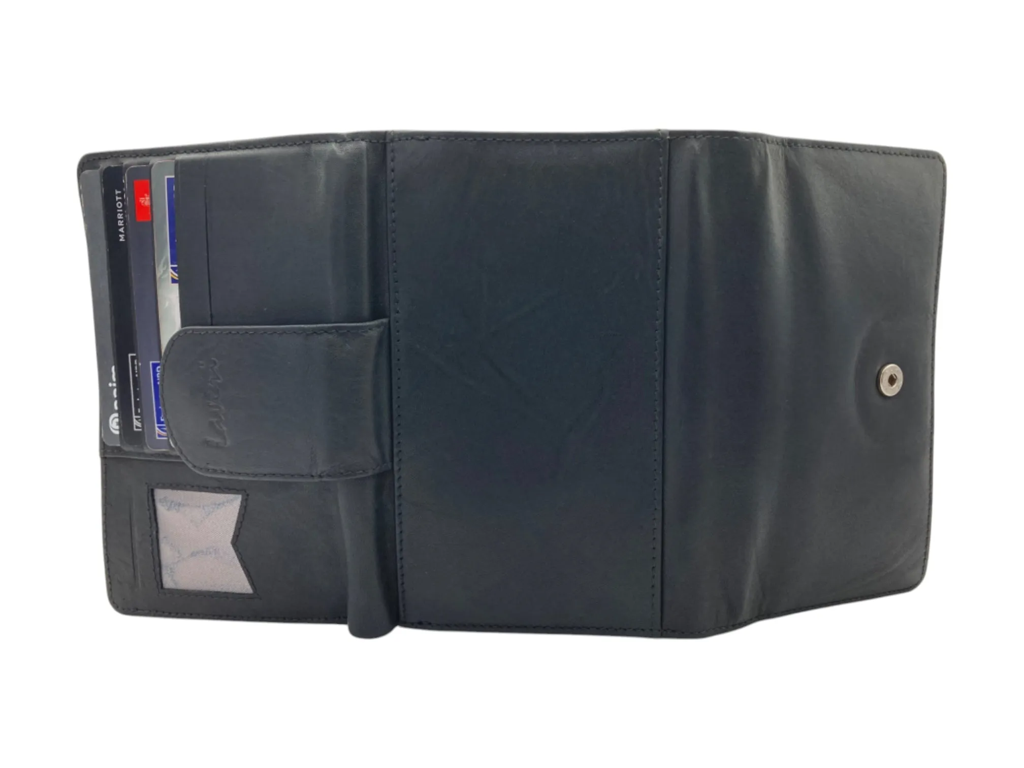 Medium Size Ladies Wallet, Maximum Cards & Coins Trifold Wallet # 1077