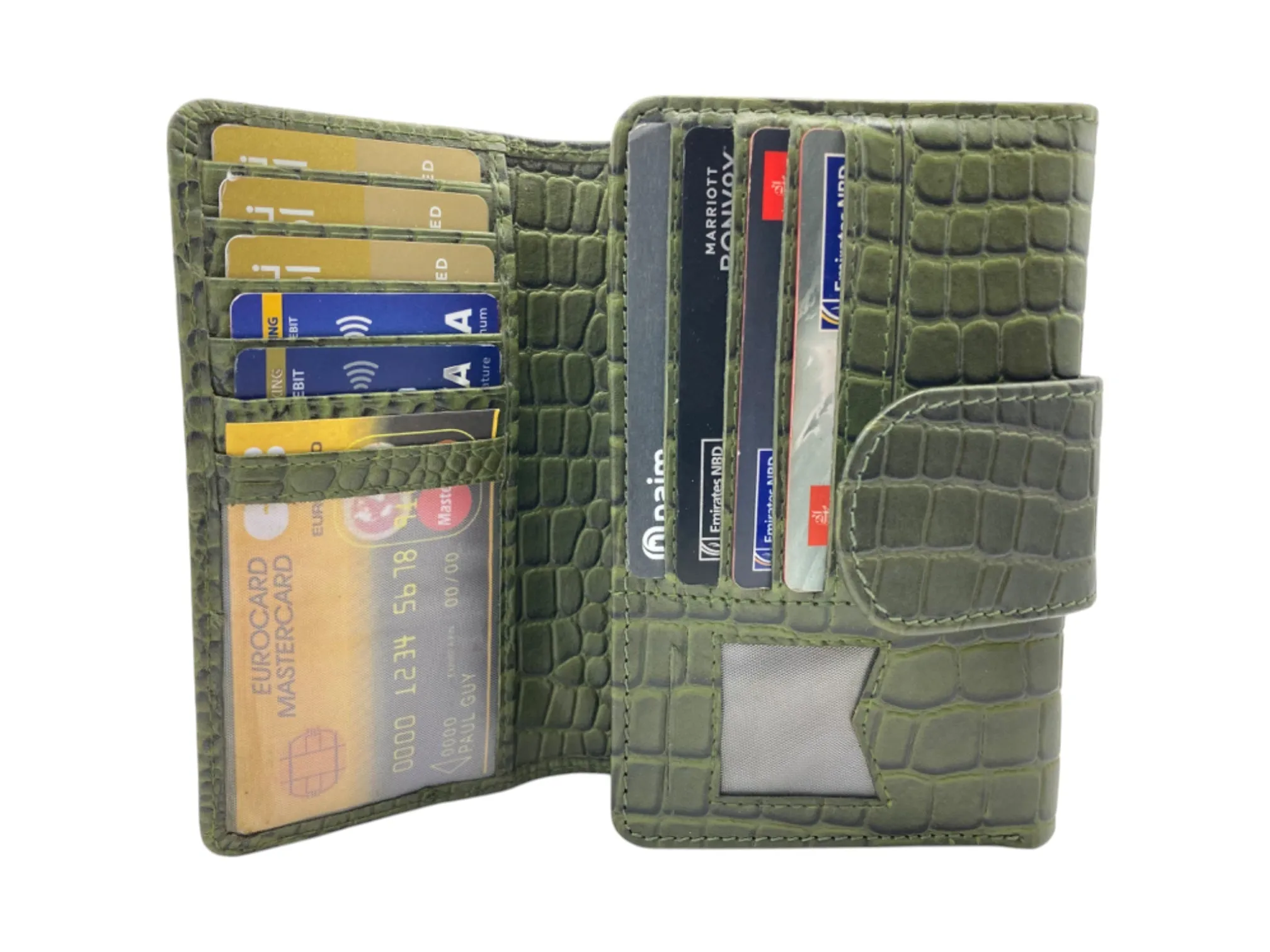 Medium Size Ladies Wallet, Maximum Cards & Coins Trifold Wallet # 1077