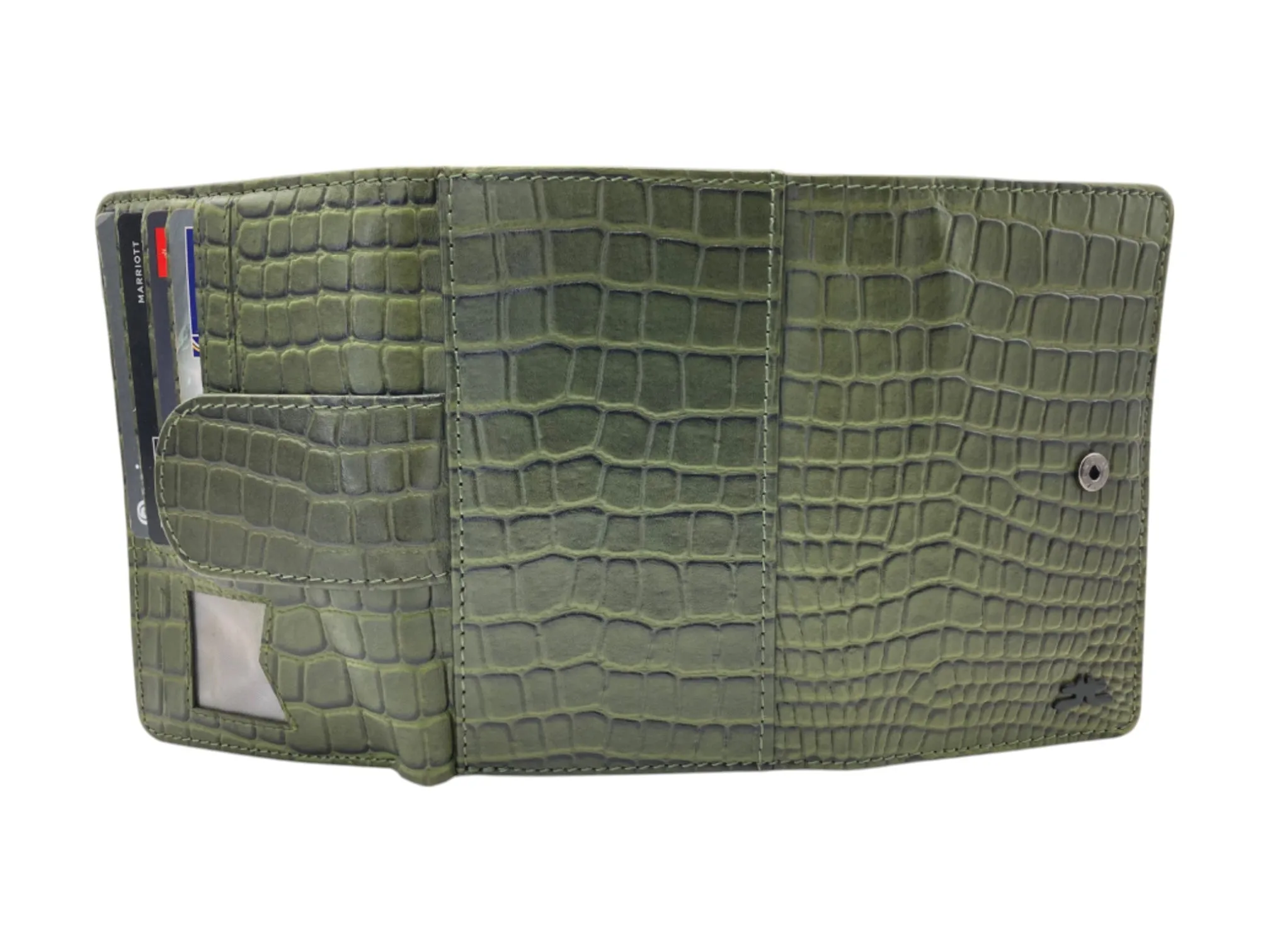 Medium Size Ladies Wallet, Maximum Cards & Coins Trifold Wallet # 1077