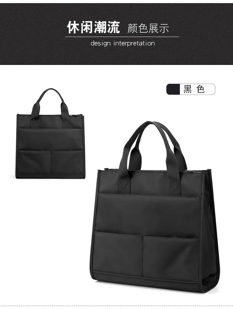 Men's Bag 2023 New Business Casual Men's Handheld Briefcase Business Travel Computer Bag