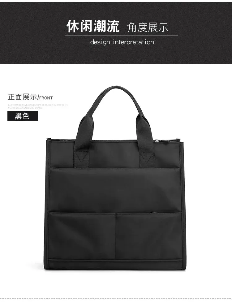 Men's Bag 2023 New Business Casual Men's Handheld Briefcase Business Travel Computer Bag