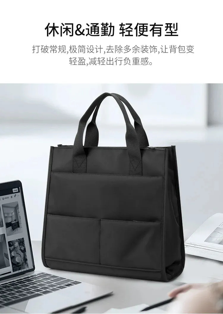 Men's Bag 2023 New Business Casual Men's Handheld Briefcase Business Travel Computer Bag