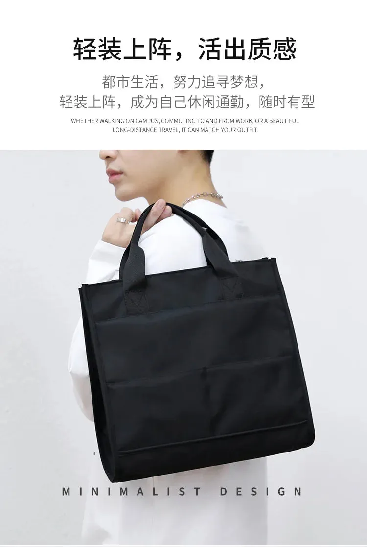 Men's Bag 2023 New Business Casual Men's Handheld Briefcase Business Travel Computer Bag