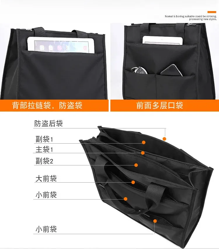Men's Bag 2023 New Business Casual Men's Handheld Briefcase Business Travel Computer Bag