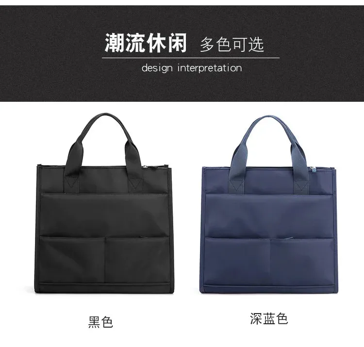 Men's Bag 2023 New Business Casual Men's Handheld Briefcase Business Travel Computer Bag