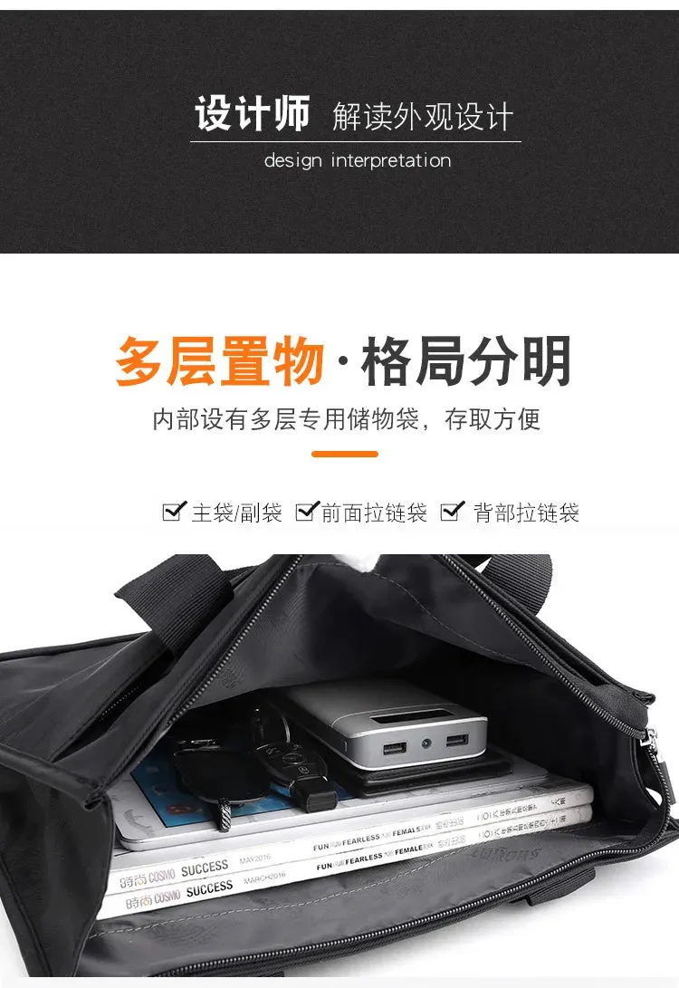 Men's Bag 2023 New Business Casual Men's Handheld Briefcase Business Travel Computer Bag