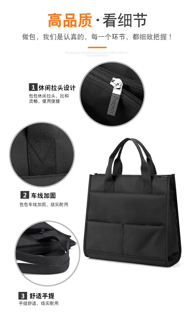 Men's Bag 2023 New Business Casual Men's Handheld Briefcase Business Travel Computer Bag