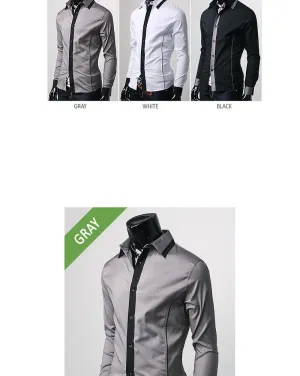 Men's Front Stripe Dress Shirt