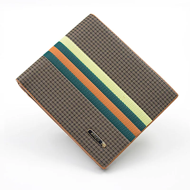 Men's  Leather Striped Wallet
