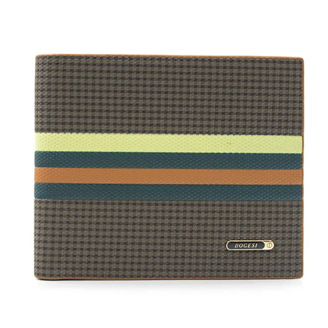 Men's  Leather Striped Wallet