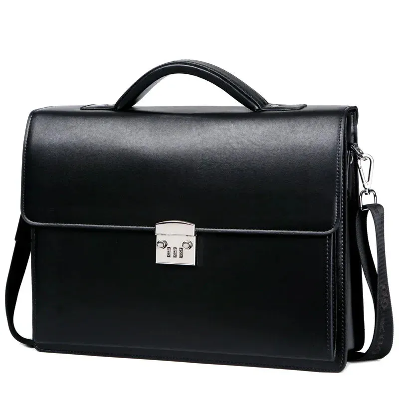 Men's PU Leather Laptop Handbag