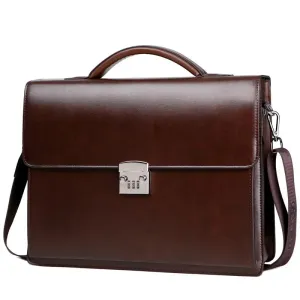 Men's PU Leather Laptop Handbag