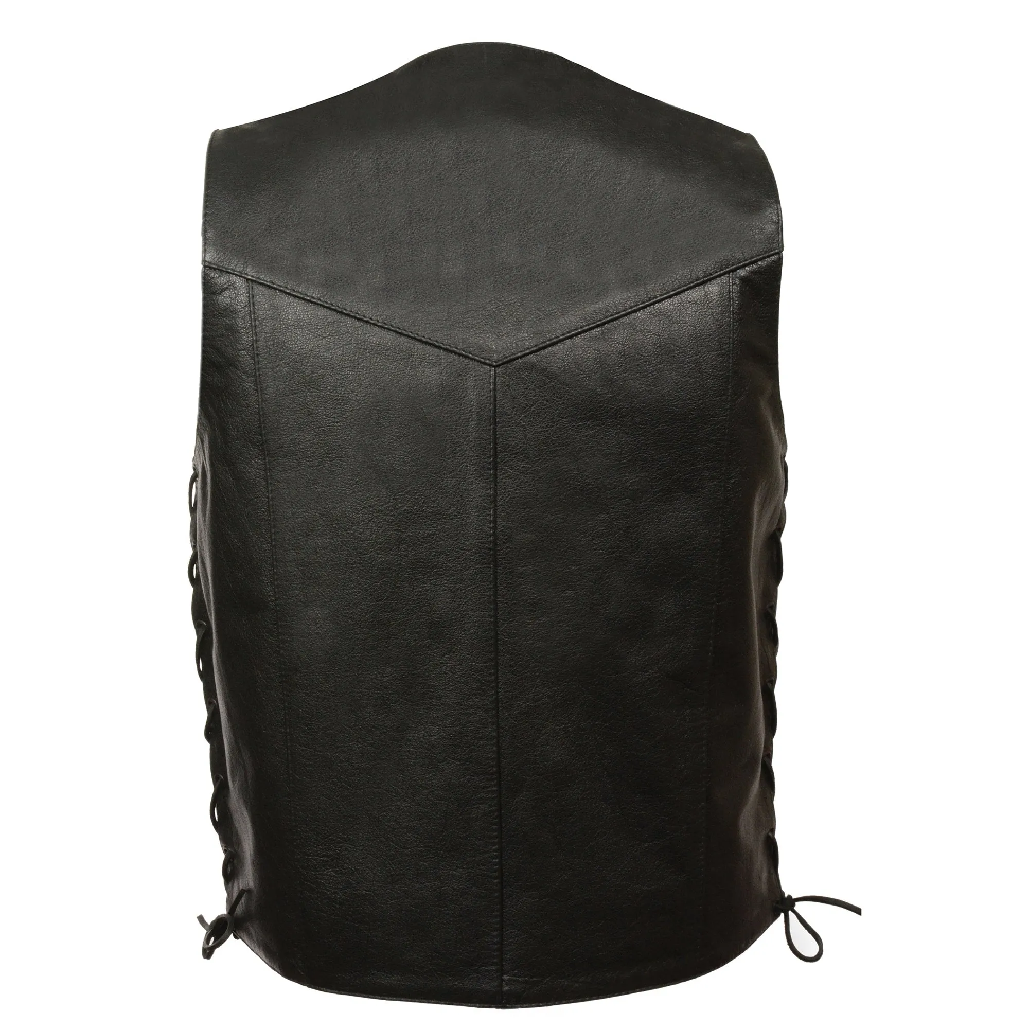 Men's Side Lace Biker Vest w/ Gun Pocket Tall