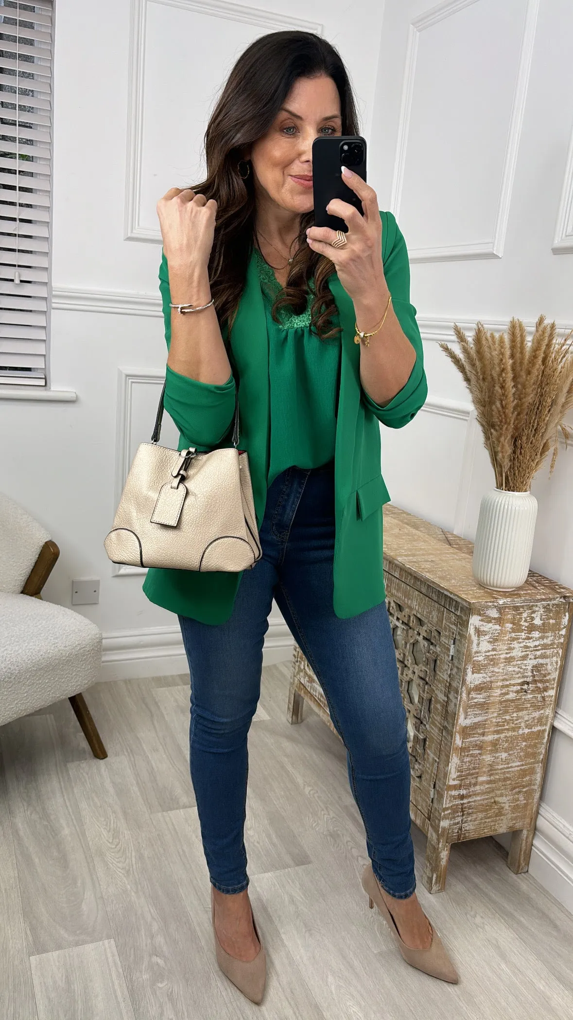Mikela Gold Crossbody Bag