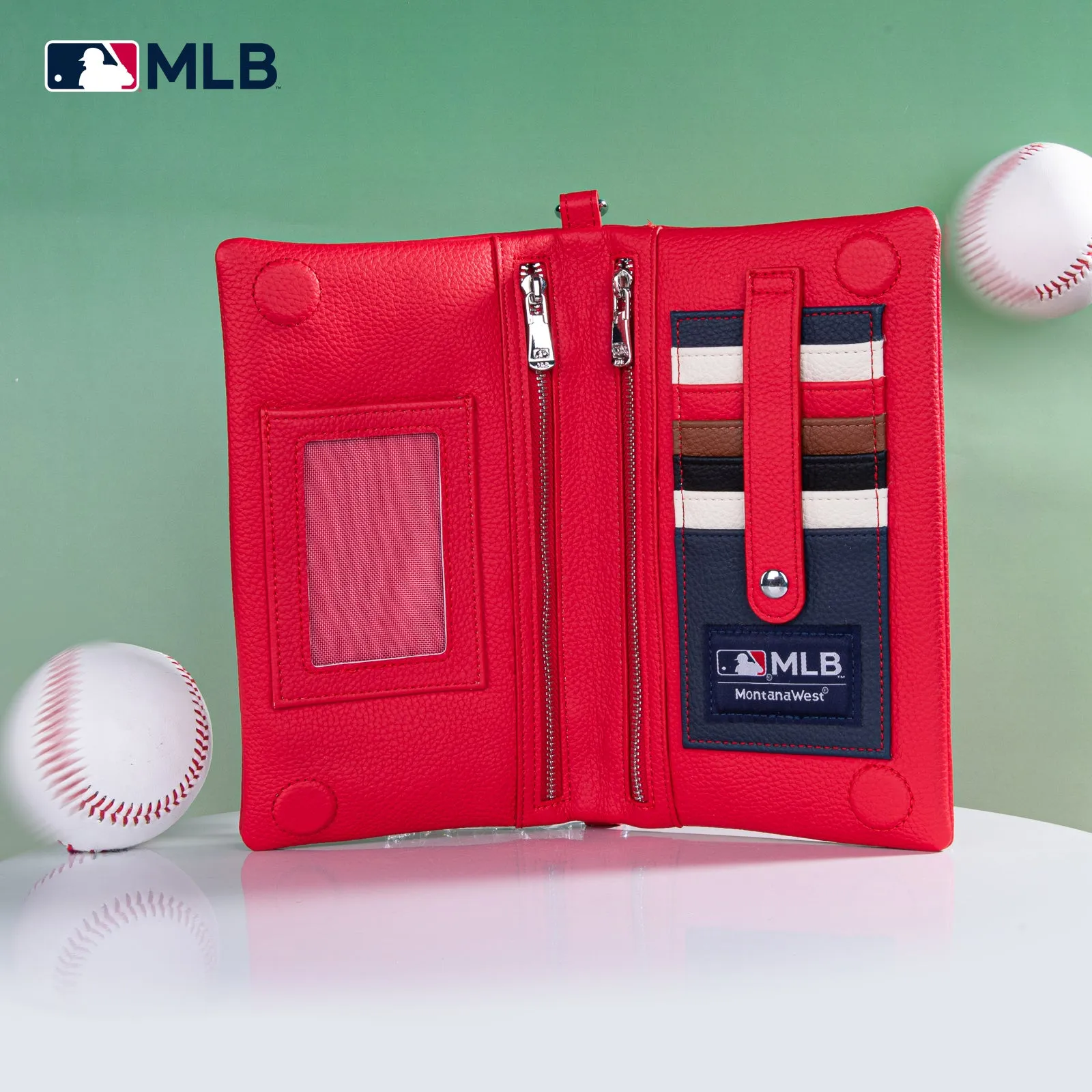MLB-CU106  MLB Chicago Cubs Team Bi-Fold Clutch/Crossbody