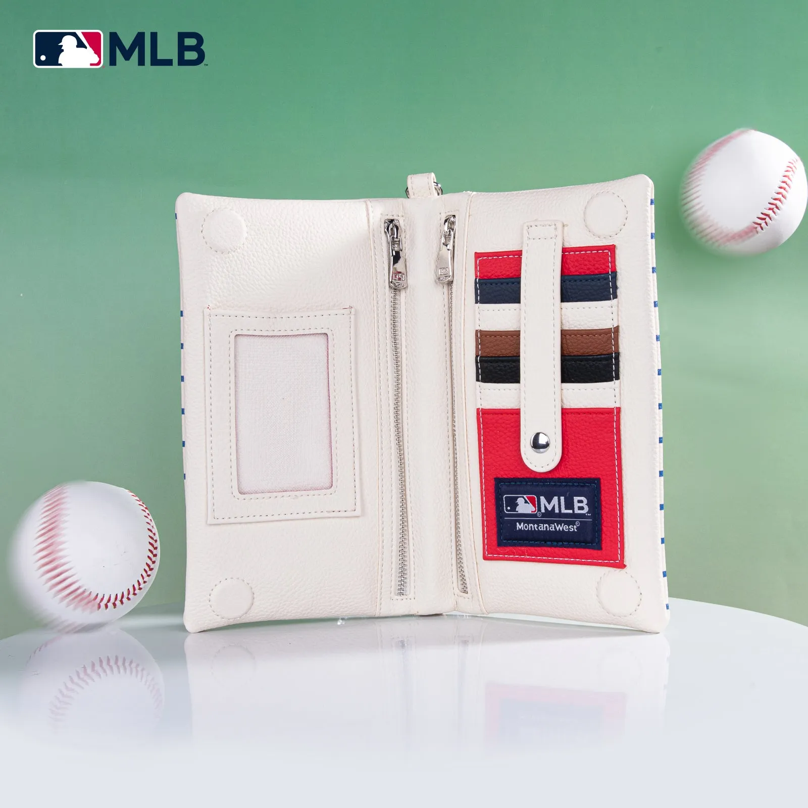 MLB-CU106  MLB Chicago Cubs Team Bi-Fold Clutch/Crossbody