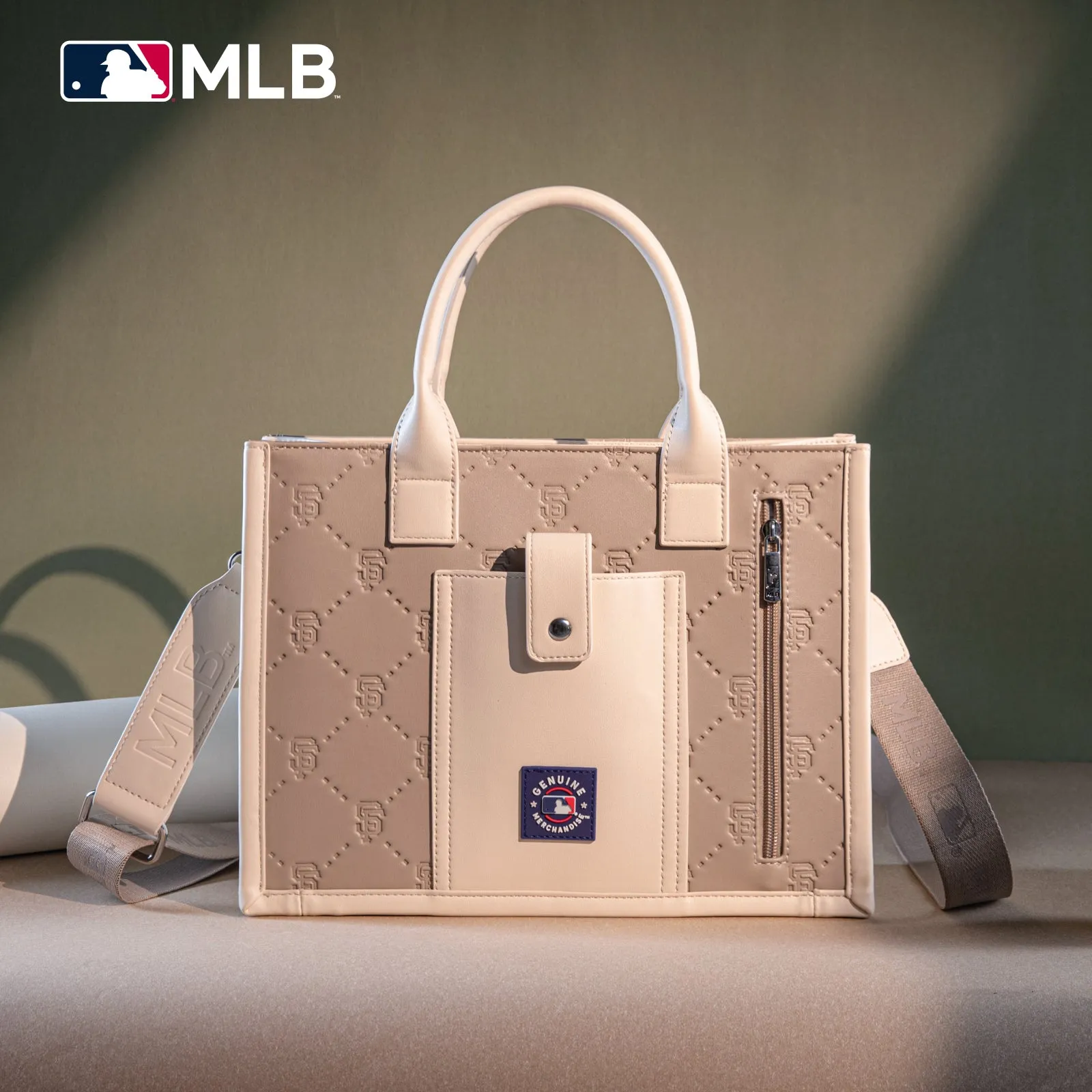 MLB-SF100-100   MLB San Francisco Giants Team Whipstitch Tote/Crossbody