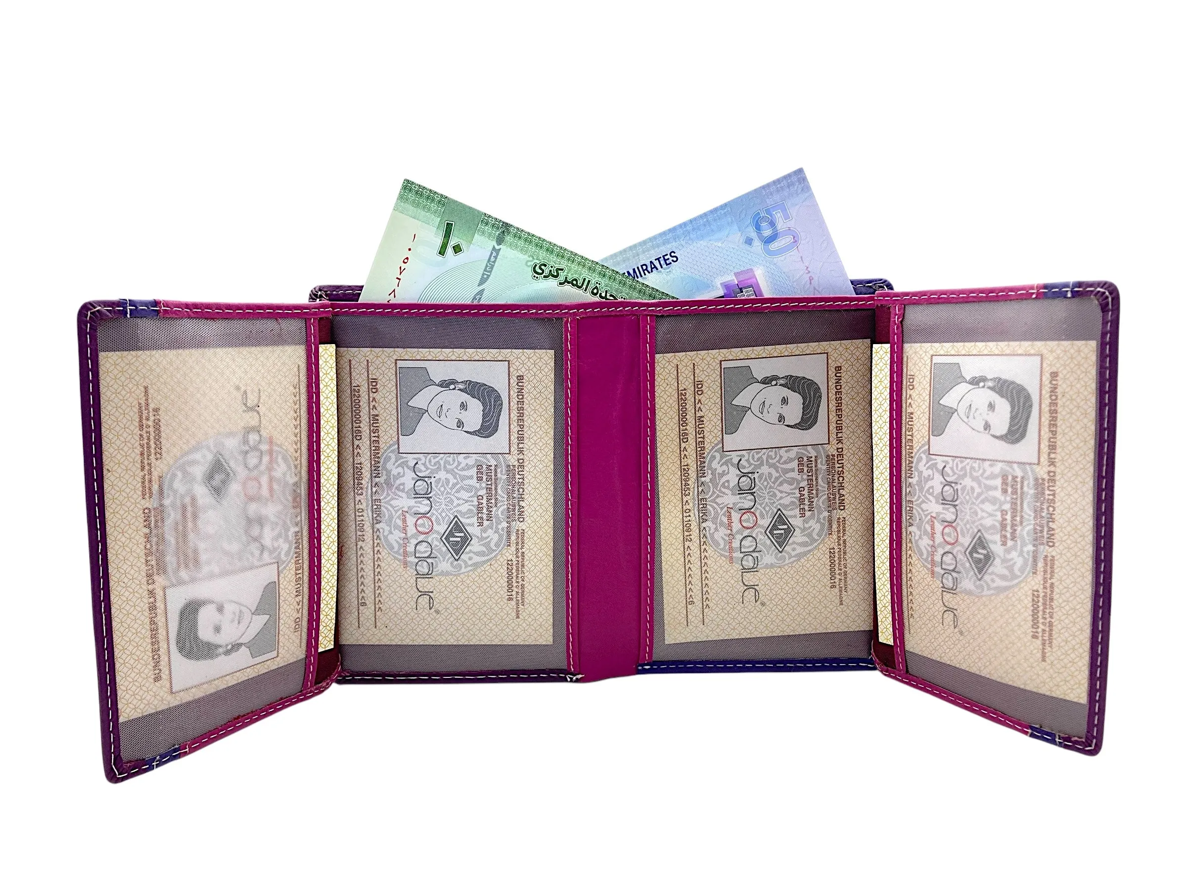 Multi Color Thin Multiple Cards Space Ladies Wallet, Bifold Wallet With Coin Pocket # JD4140