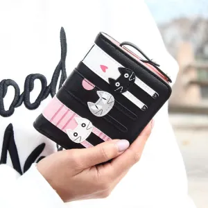 New Envelope Wallet Cat Cartoon purse Long Short Creative Female Card Holder Lady clutch coin purse