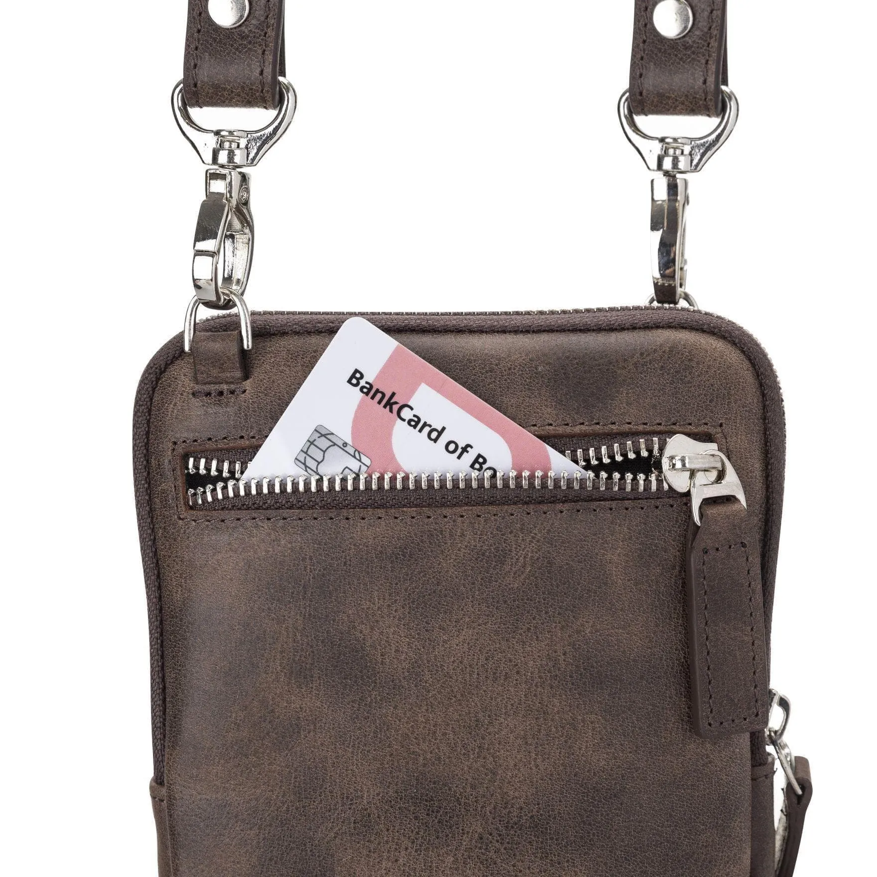 Nino Leather Crossbody Bag - Universal Wallet Case for Phones