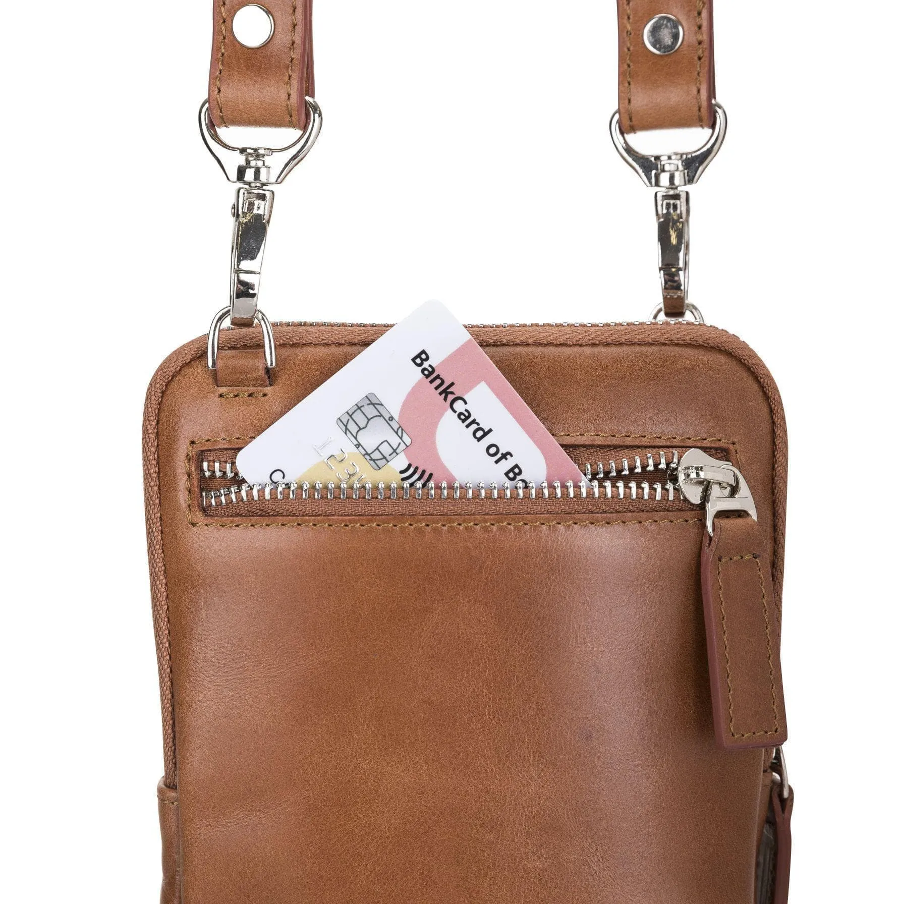 Nino Leather Crossbody Bag - Universal Wallet Case for Phones