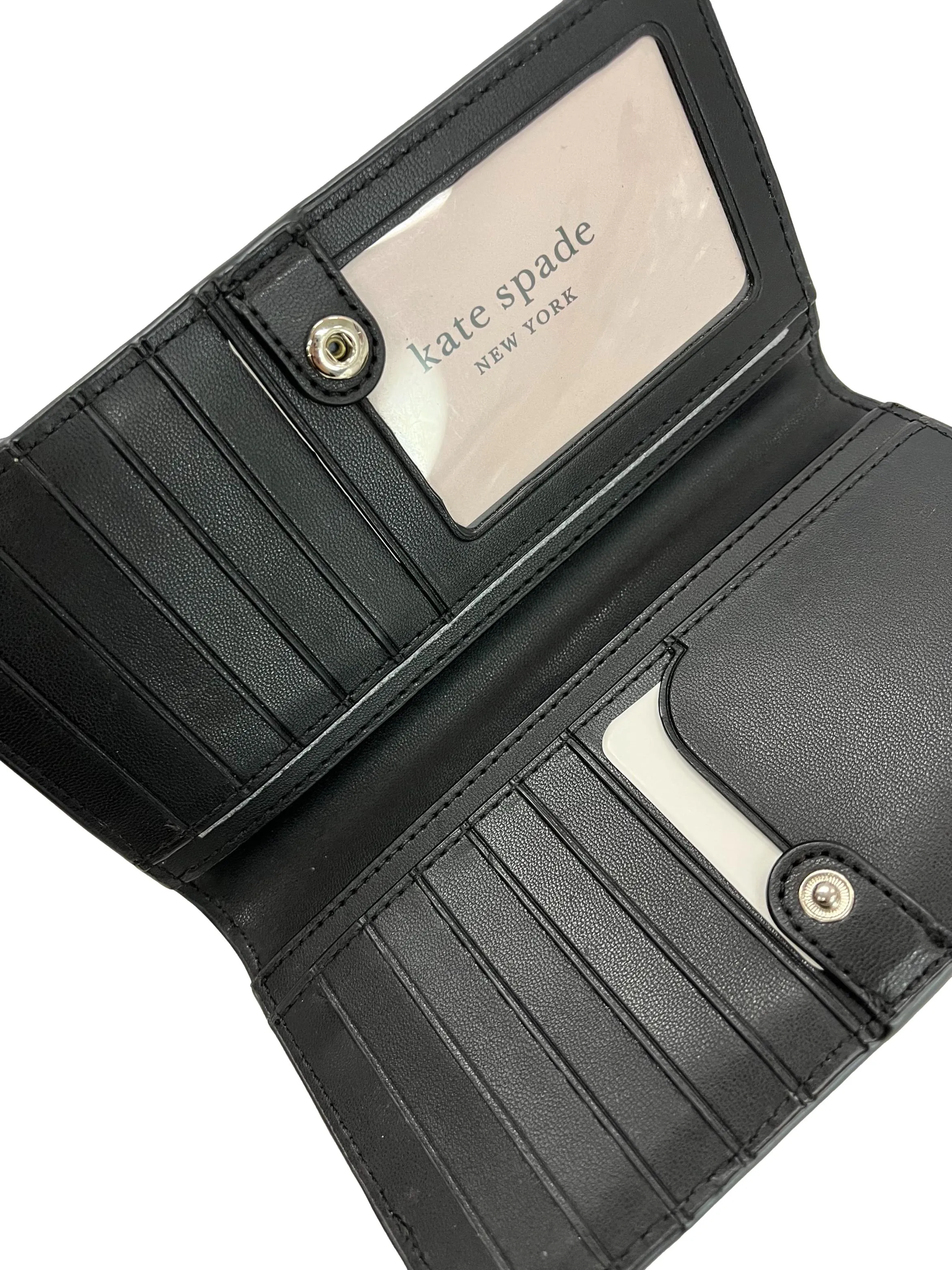 Nude And Black Cameron Large Slim Bifold Wallet