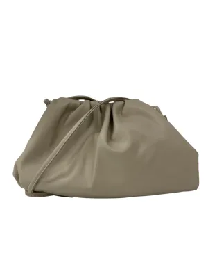 Nude Pleated Clutch
