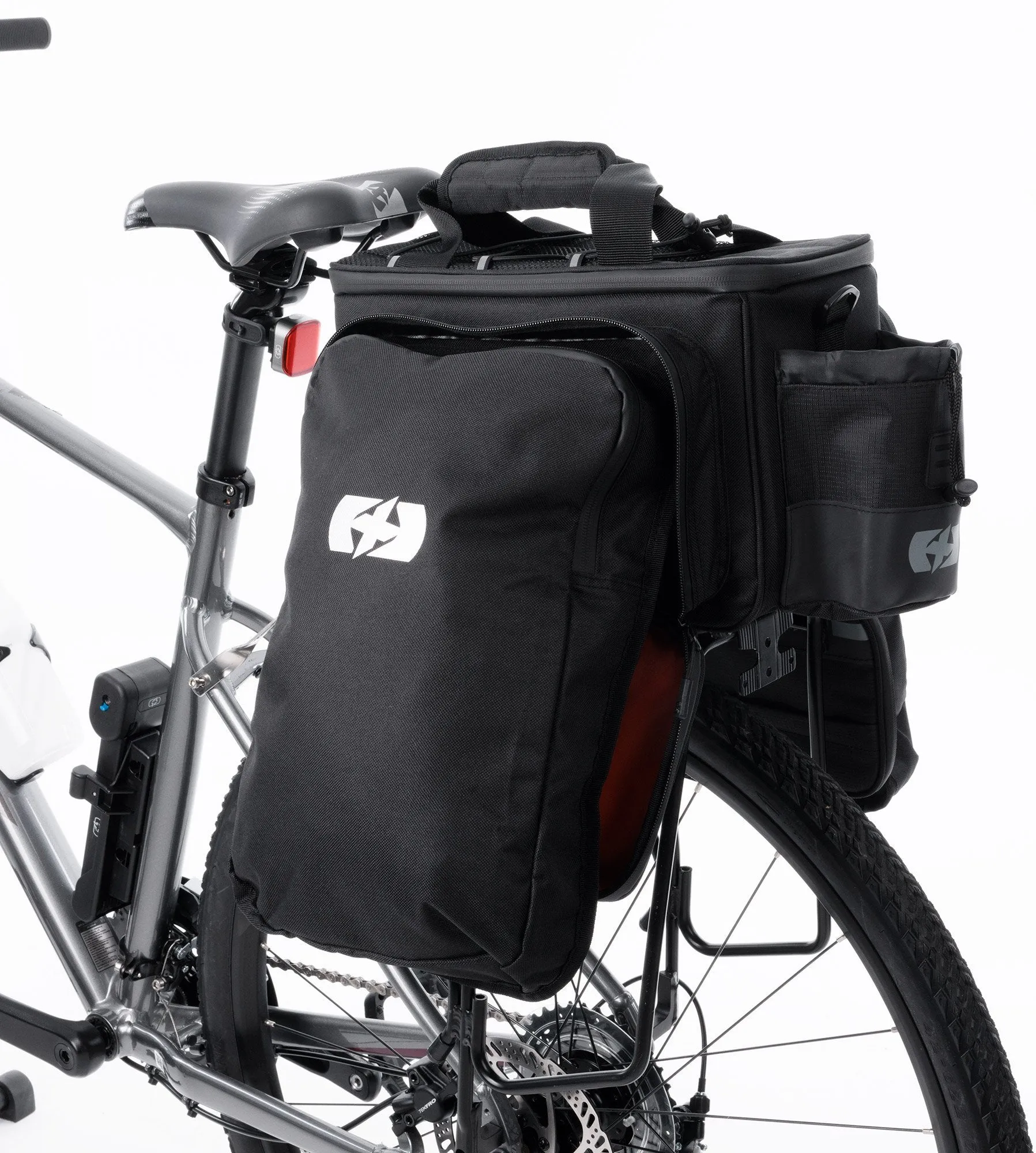 Oxford T18 Rack Top Bag With 18L Pannier Bag - Black