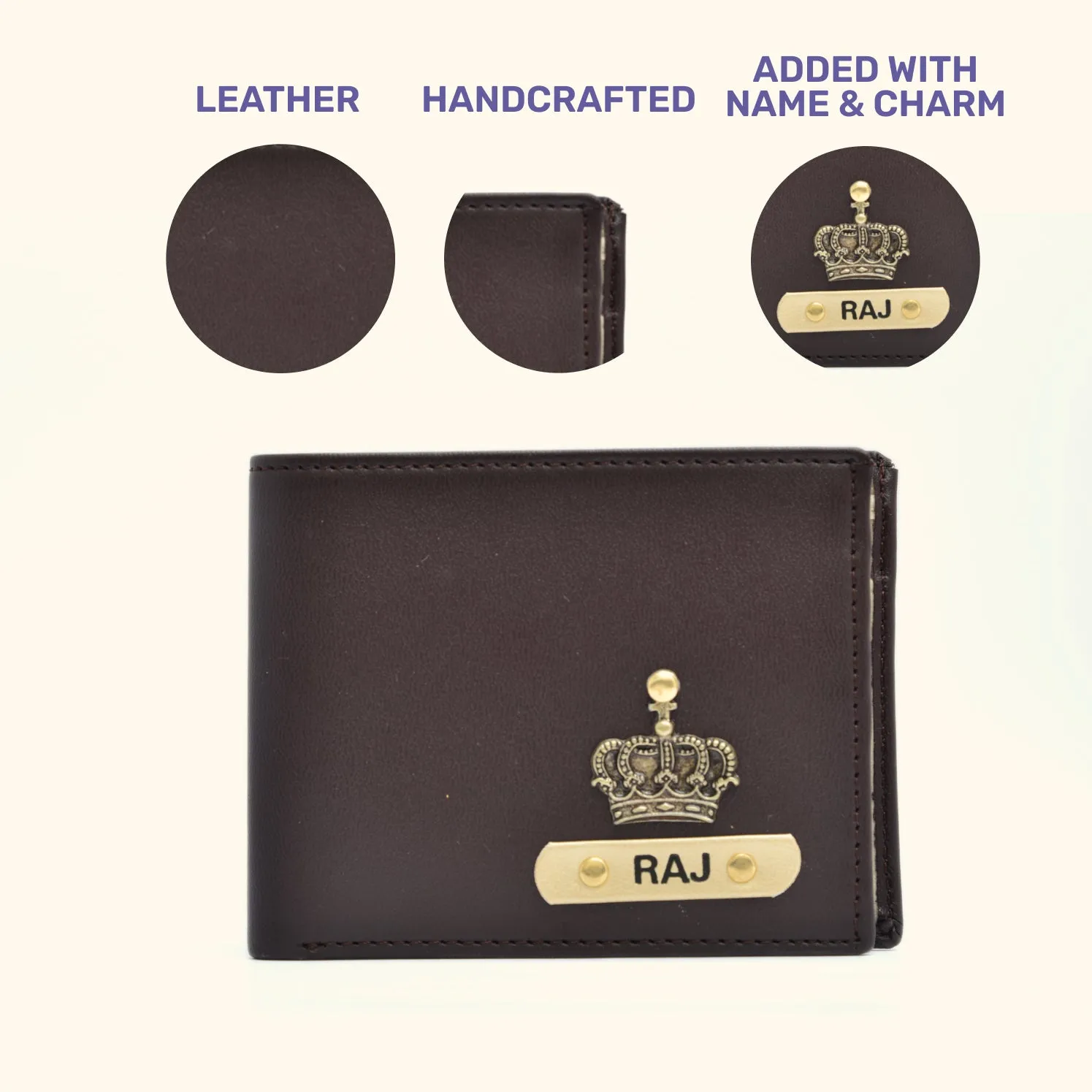 Premium Personalized Men's Wallet - Brown