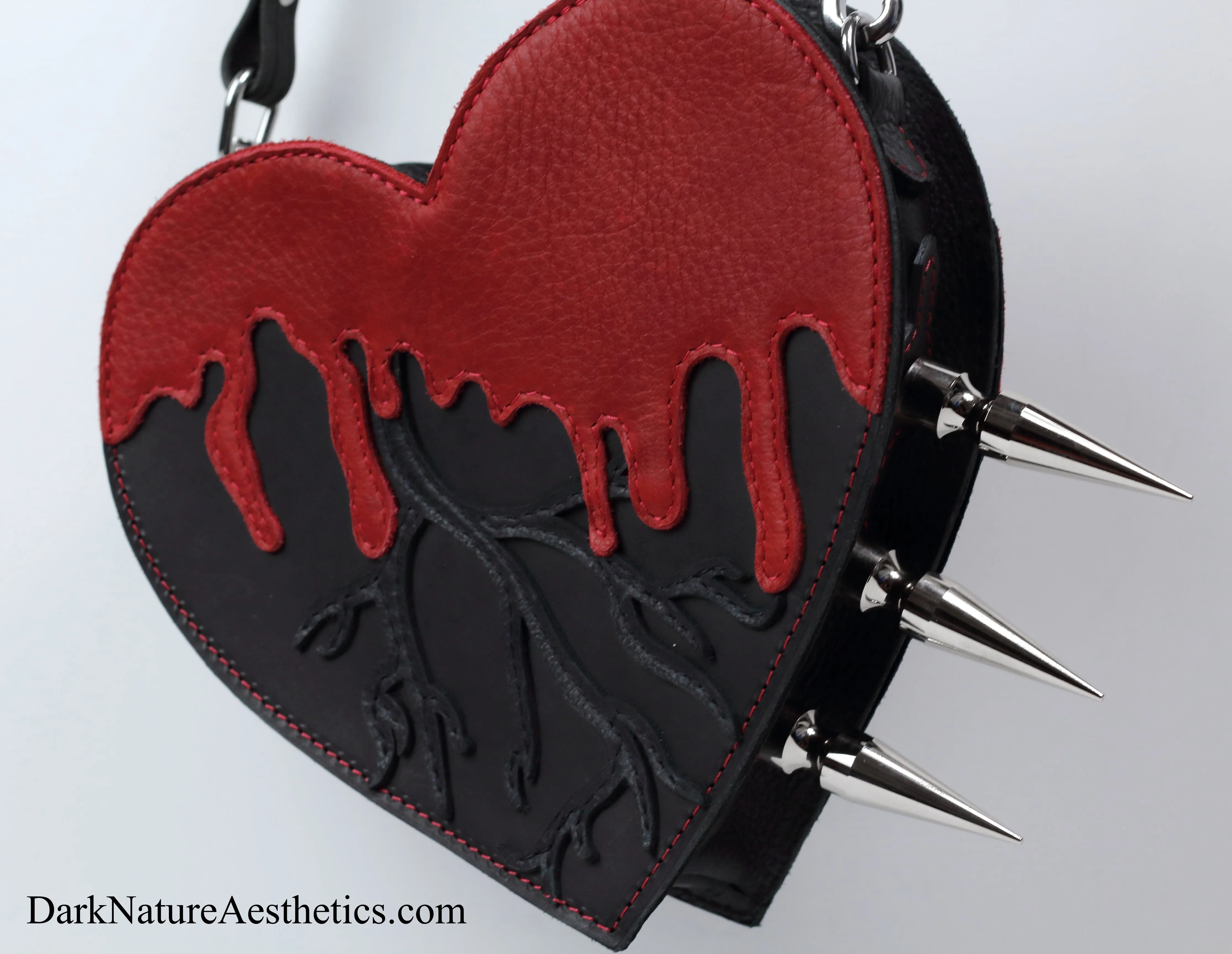 Red/Black "Bleeding Heart" Shoulder Bag