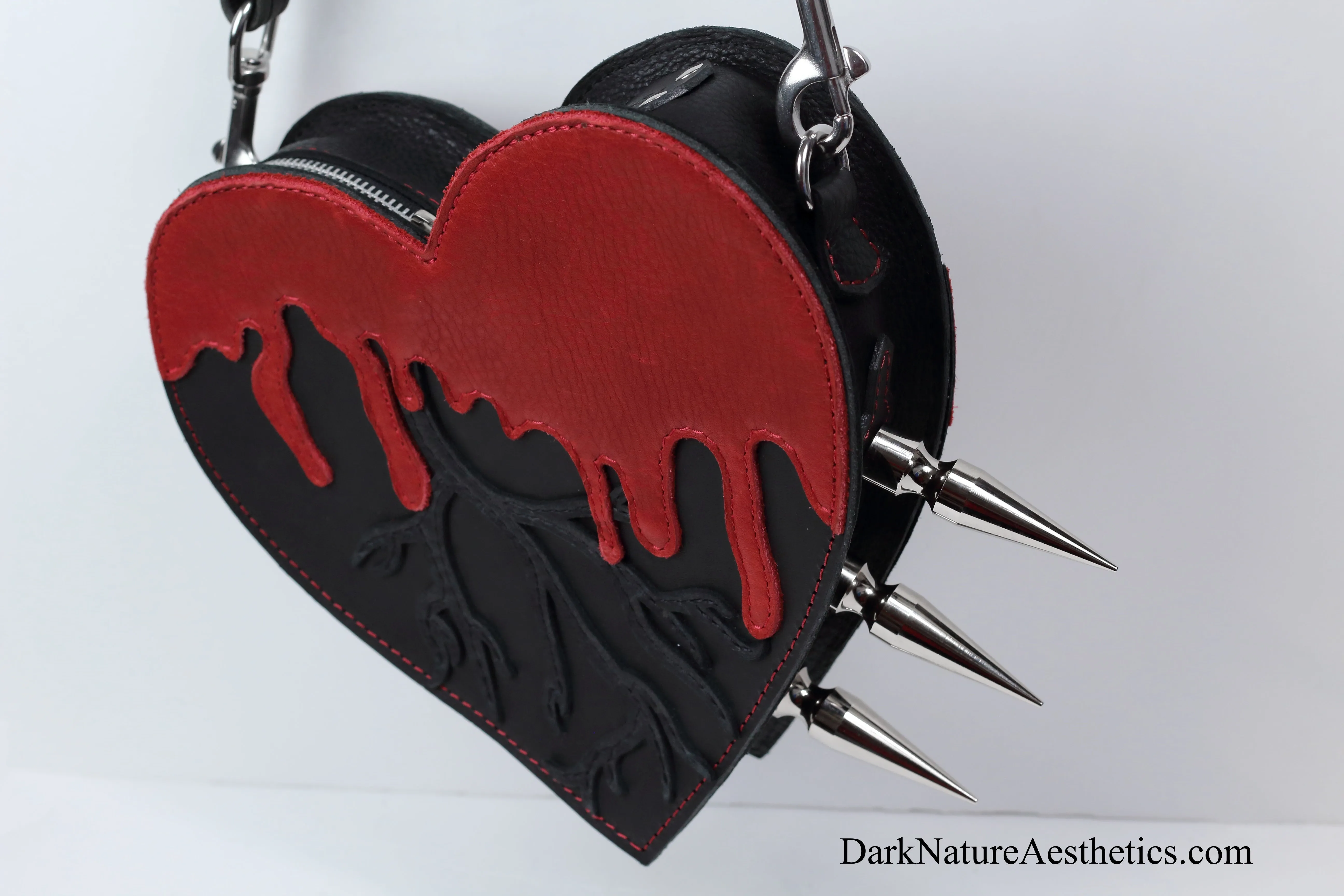 Red/Black "Bleeding Heart" Shoulder Bag