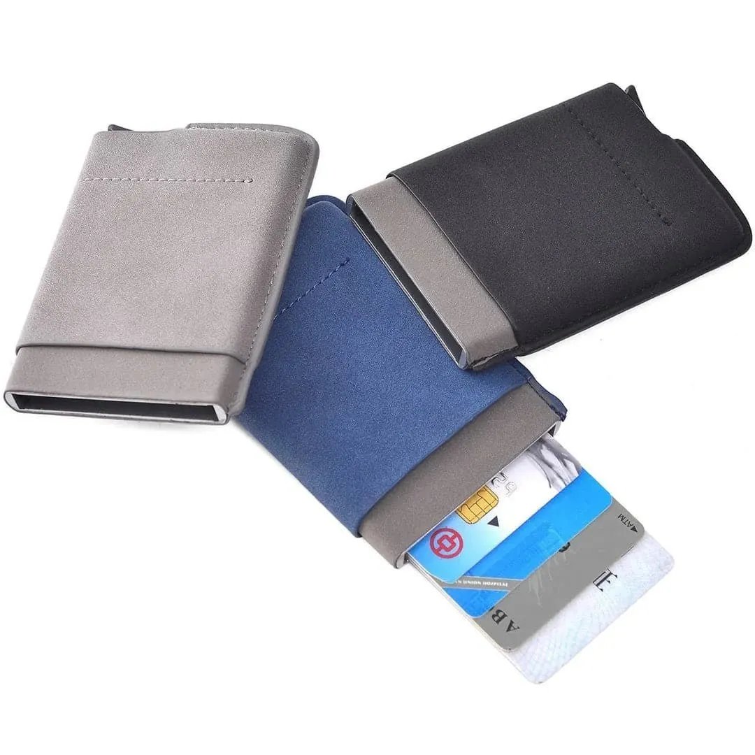 RFID Credit Card Safe & Wallet-Navy