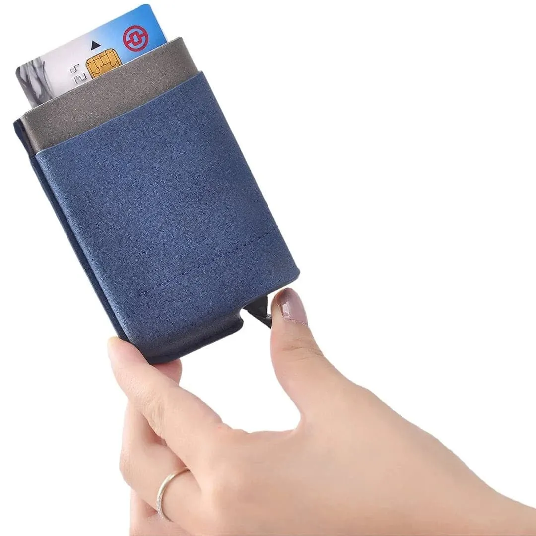 RFID Credit Card Safe & Wallet-Navy