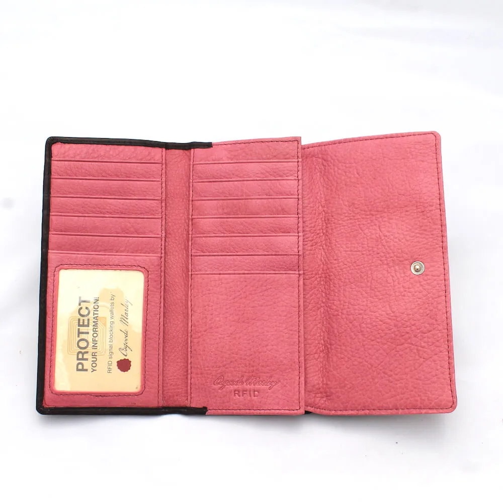 RFID Women's Leather Card Case Wallet