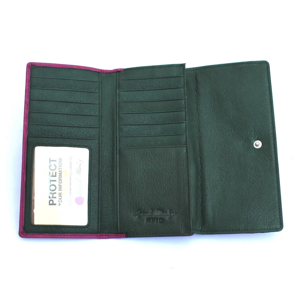 RFID Women's Leather Card Case Wallet