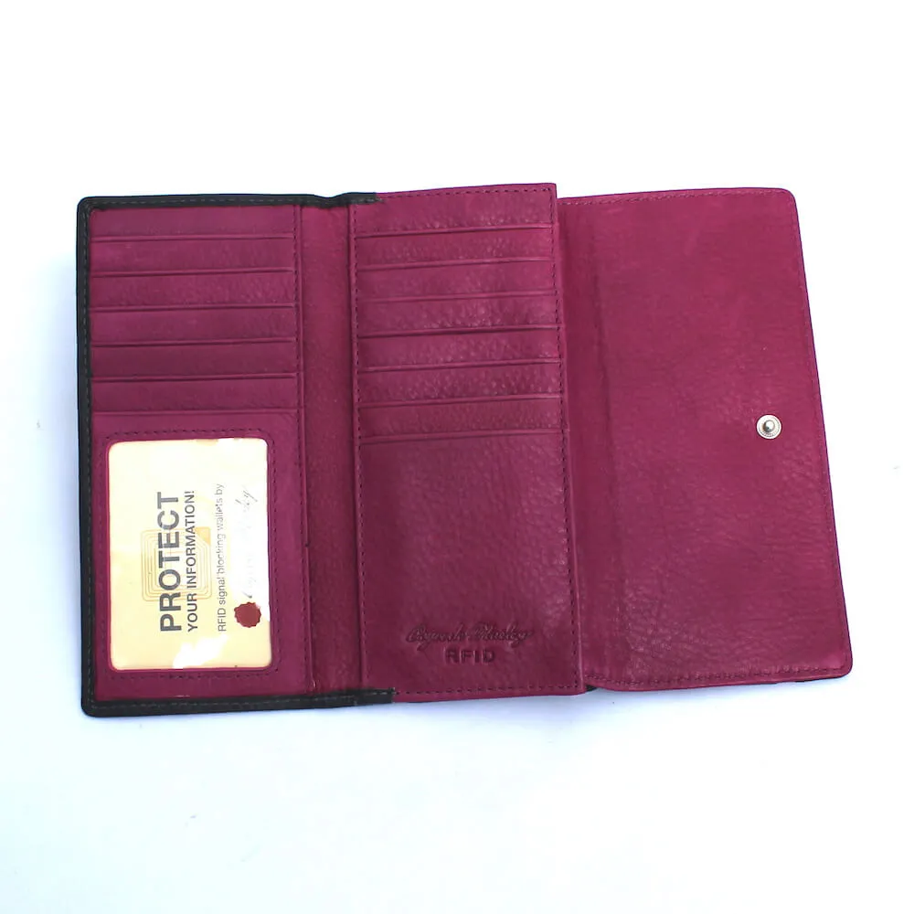RFID Women's Leather Card Case Wallet