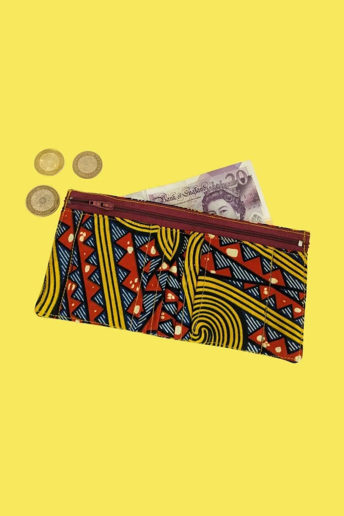 Riptide Raver African Print Fabric Wallet