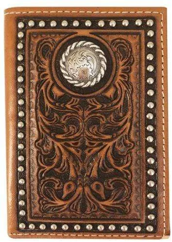 Roper Tri-Fold Wallet Tooled Leather (8136100)