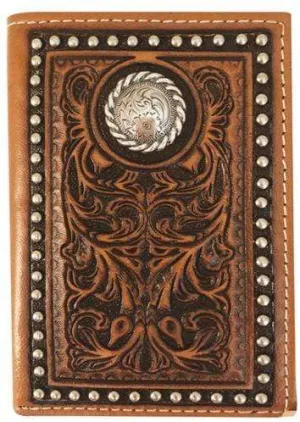 Roper Tri-Fold Wallet Tooled Leather (8136100)