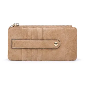 Saige Slim Card Holder Wallet-Tan