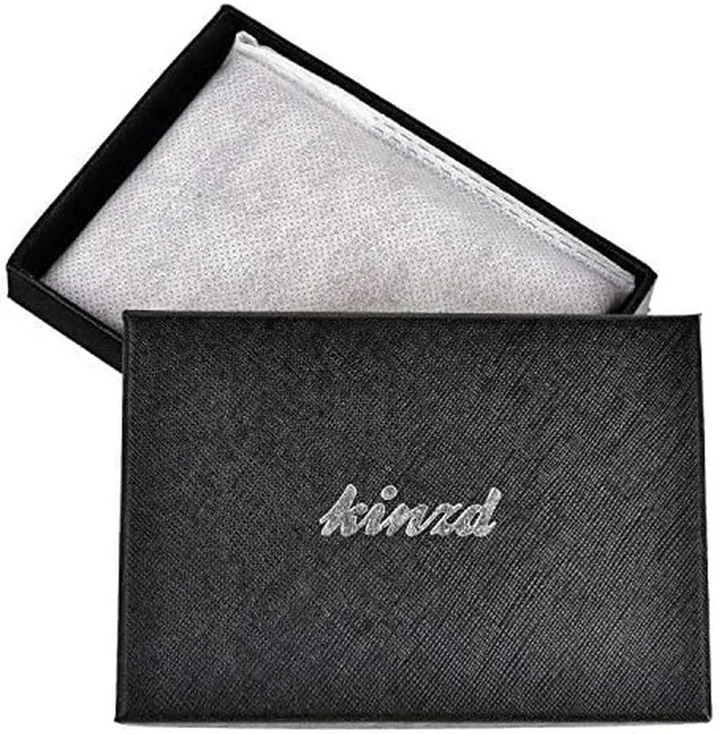 Slim Minimalist Zipper Front Pocket Wallet with Keychain Ring Lanyard Strap