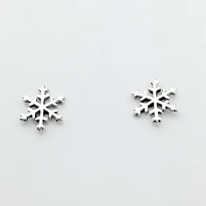 Sterling Silver large snowflake stud earrings- snow, winter, snowflakes,holidays